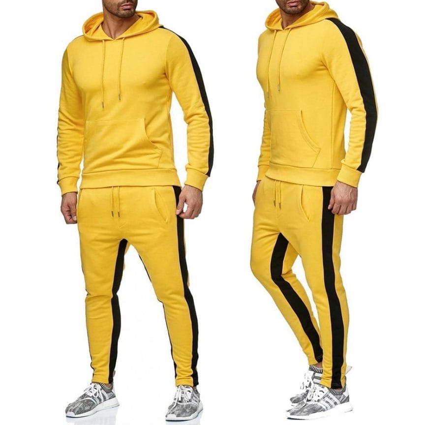 Zogaa Brand Men Sweat Suit Set Gyms Bodybuilding Workout Clothing Two ...